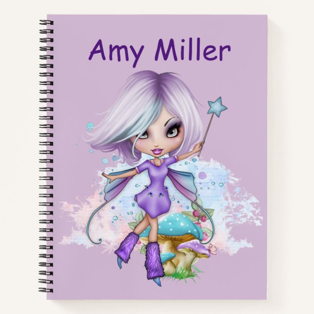 Personalisiert-Fairy-Sketch-Notebook Notizbuch (Vorderseite)