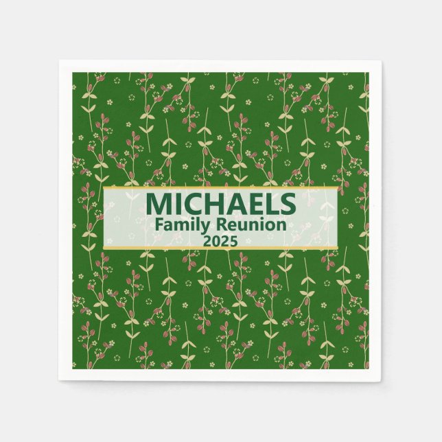 Personalisiert Family Wiedersehen Napkins Serviette (Vorderseite)