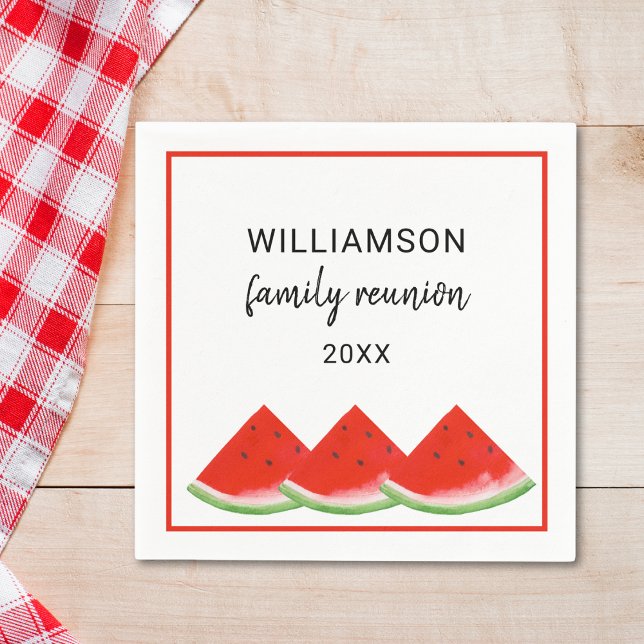 Personalisiert Family Wiedersehen Red Watermelon Serviette (Von Creator hochgeladen)