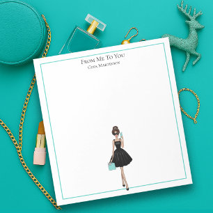 Personalisiert Fashionista Girly Stationery Notepa Notizblock