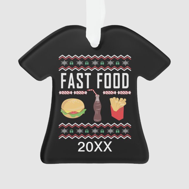 Personalisiert Fast Food Ugg Weihnachtskraut Ornament (Vorderseite)