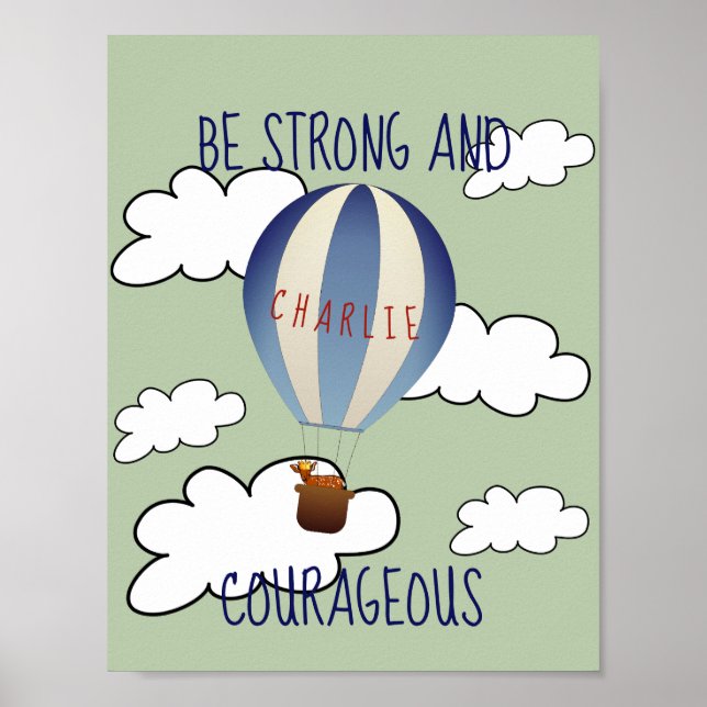Personalisiert Fauna in Balloon Zitat Poster (Vorne)