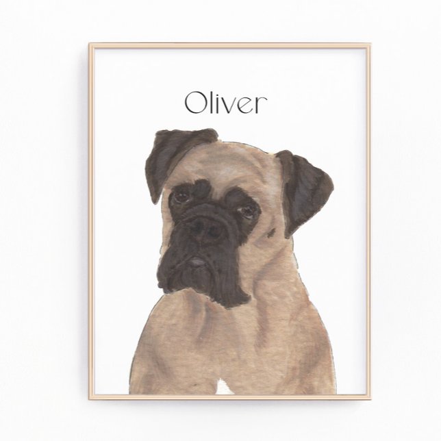 Personalisiert Fawn Masked Boxer Fotodruck (Von Creator hochgeladen)