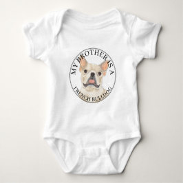 Personalisiert Fawn Tan Cream French Bulldog Baby Strampler