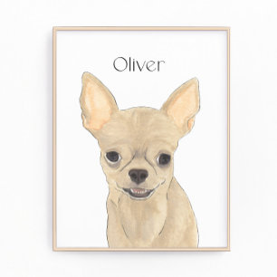 Personalisiert Fawn Tan Kurz Hhahahahaarige Chihua Fotodruck