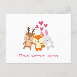 Personalisiert Feel besser bald Postkarte