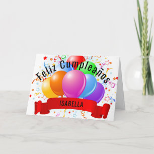 Personalisiert Feliz Cumpleaños Spanish Geburtstag Karte
