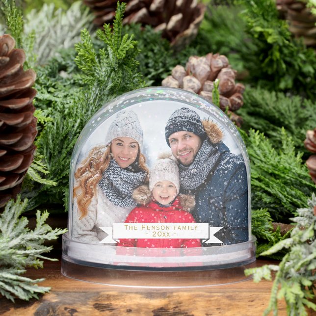 Personalisiert festliche Fotos mit 2  Schneekugeln (Winter)