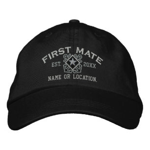 Personalisiert First Mate Nautical Star Stickerei Bestickte Baseballkappe