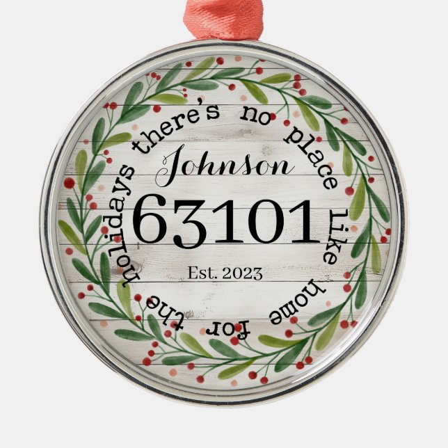 Personalisiert First Zuhause Ornament Aus Metall (Vorne)