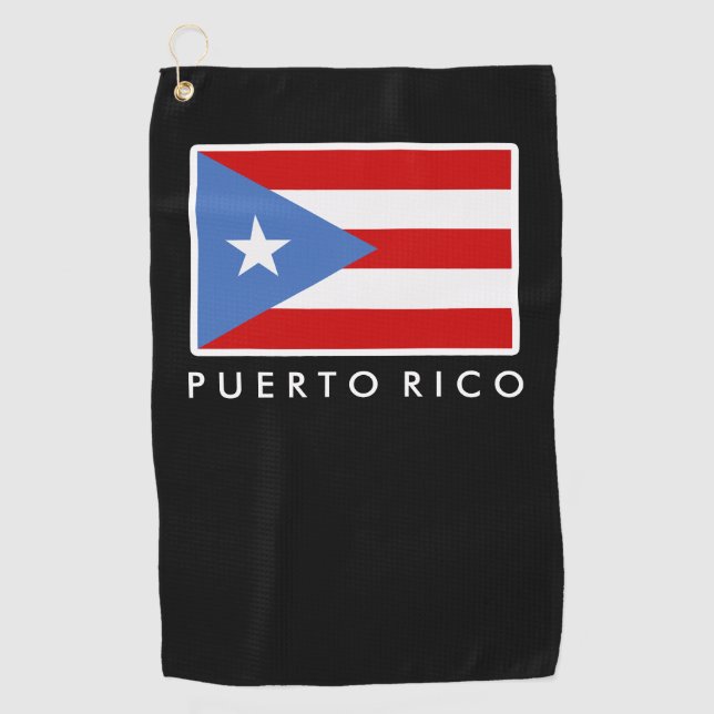 Personalisiert, Flagge des Puerto- Ricogolf-Tuches Golfhandtuch (Vorderseite)