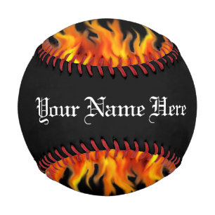 Personalisiert Flaming Baseball