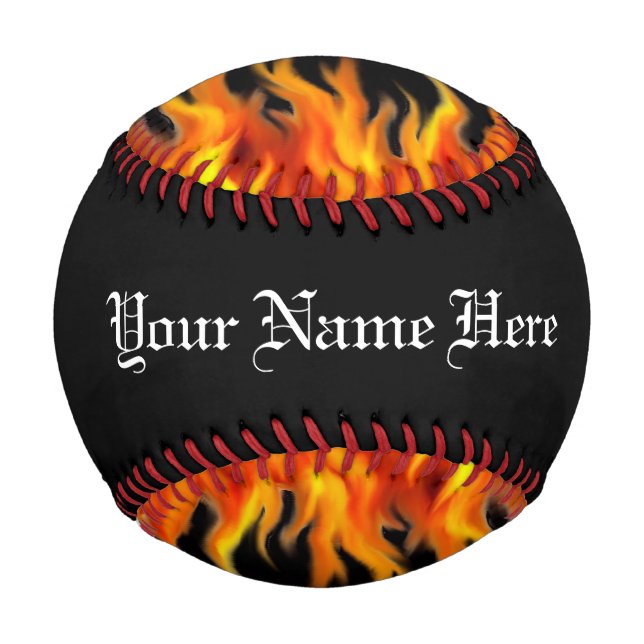 Personalisiert Flaming Baseball (Rückseite)
