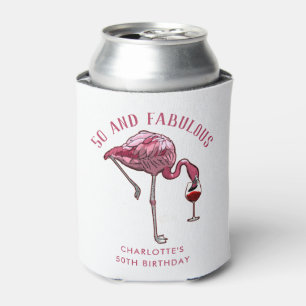 Personalisiert Flamingo 50. Geburtstag Novelty Swa Dosenkühler