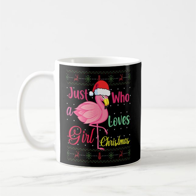 Personalisiert Flamingo Just A Girl, der Christus  Kaffeetasse (Links)