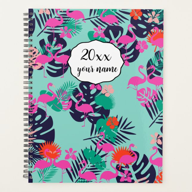 Personalisiert-Flamingo-Planer-Notebook Planer (Vorderseite)