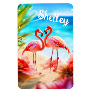 Personalisiert Flamingo Themed Magnet