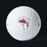 Personalisiert Flamingo Wine Drinker Novelty Golfball<br><div class="desc">Niedlicher personalisierter Flamingo-Gag-Golfball. Fügen Sie Ihren Namen oder Ihre Nachricht hinzu,  indem Sie oben auf die Schaltfläche "Personalisieren" klicken</div>