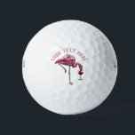 Personalisiert Flamingo Wine Drinker Novelty Golfball<br><div class="desc">Niedlicher personalisierter Flamingo-Gag-Golfball. Fügen Sie Ihren Namen oder Ihre Nachricht hinzu,  indem Sie oben auf die Schaltfläche "Personalisieren" klicken</div>