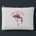 Personalisiert Flamingo Wine Drinker Novelty Zubehörtasche<br><div class="desc">Niedlicher personalisierter Flamingo Gag Zubehör Pouch. Fügen Sie Ihren Namen oder Ihre Nachricht hinzu,  indem Sie oben auf die Schaltfläche "Personalisieren" klicken</div>