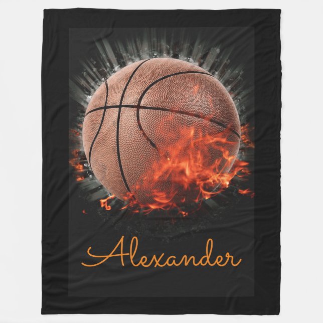 Personalisiert Flammkugel Fleecedecke (Vorderseite)