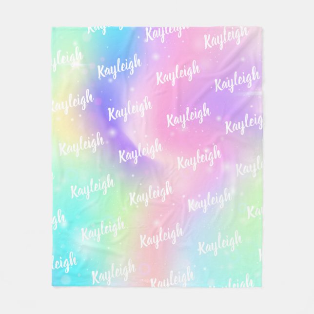 Personalisiert Fleece Blanket Girls farbenfroh  (Vorderseite)