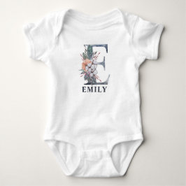Personalisiert Floral Baby Girl Name Baby Initial Baby Strampler