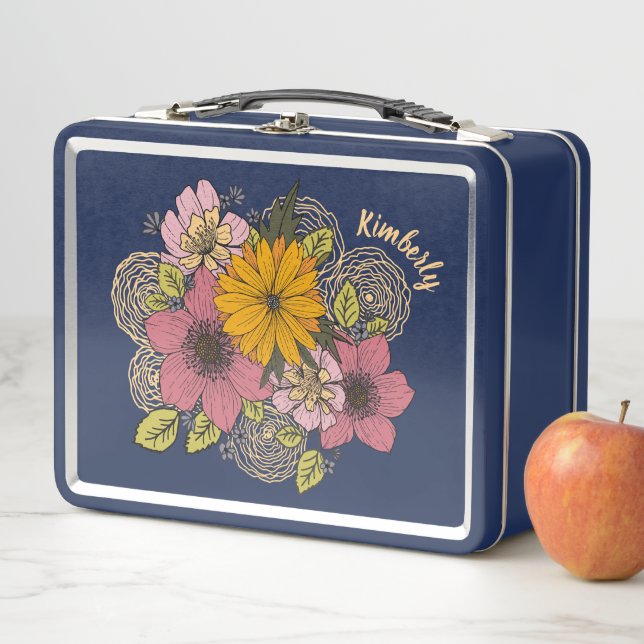 Personalisiert Floral Bouquet Lunchbox (Beispiel)