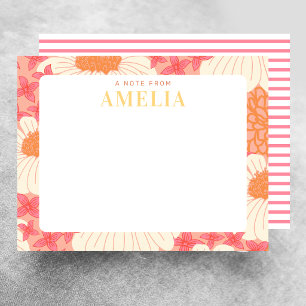Personalisiert floral mitteilungskarte