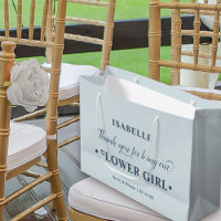 Personalisiert Flower Girl Blue Vielen Dank
