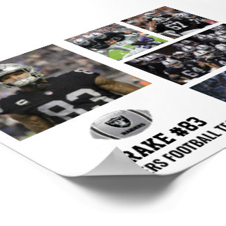 Personalisiert Football 5 Fotocollage Team Poster