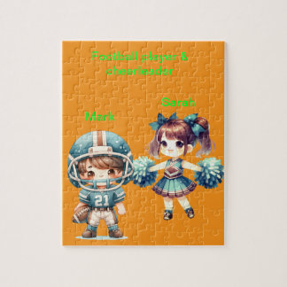 Personalisiert Football & Cheerleader Jigsaw Puzzl