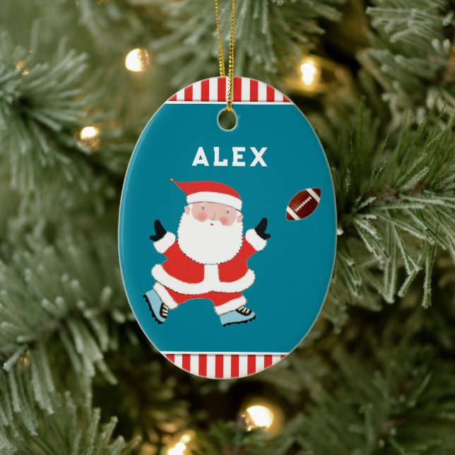 Personalisiert Football Collectible Keramik Ornament (Baum)