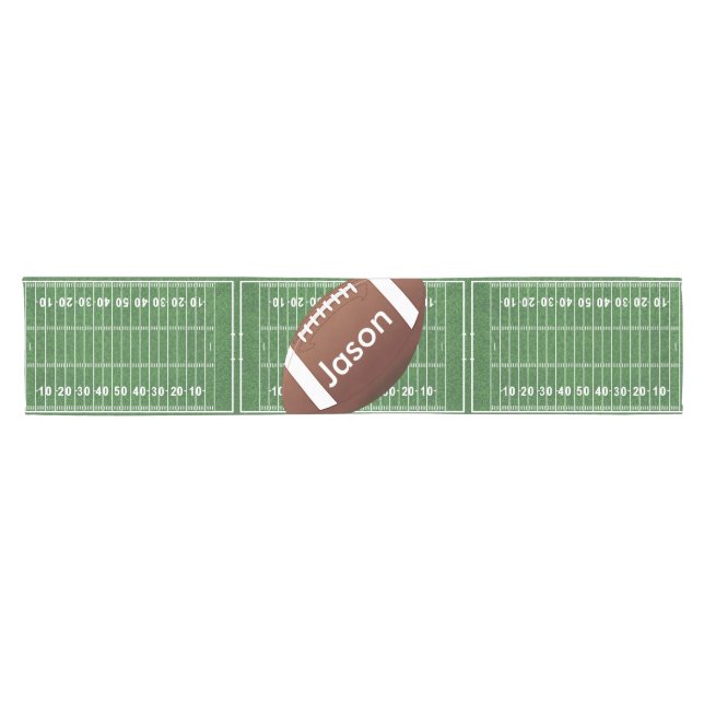 Personalisiert Football Design Table Runner Kurzer Tischläufer (Horizontal)