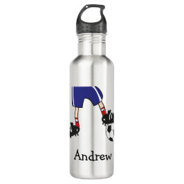 Personalisiert Football Football Player Cartoon Edelstahlflasche