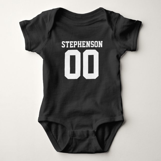 Personalisiert Football Jersey Baby Boy Custom Tex Baby Strampler (Vorderseite)