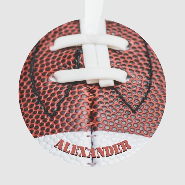 Personalisiert Football Lacke Ornament (Vorderseite)