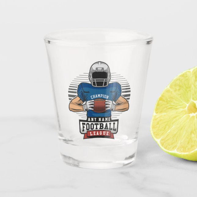 Personalisiert Football League Player Champ Schnapsglas (Vorderseite)