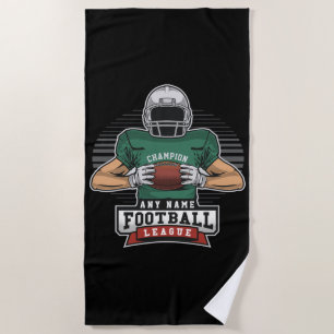 Personalisiert Football League Player Champ   Strandtuch