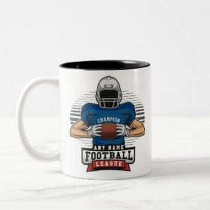 Personalisiert Football League Player Champ Zweifarbige Tasse