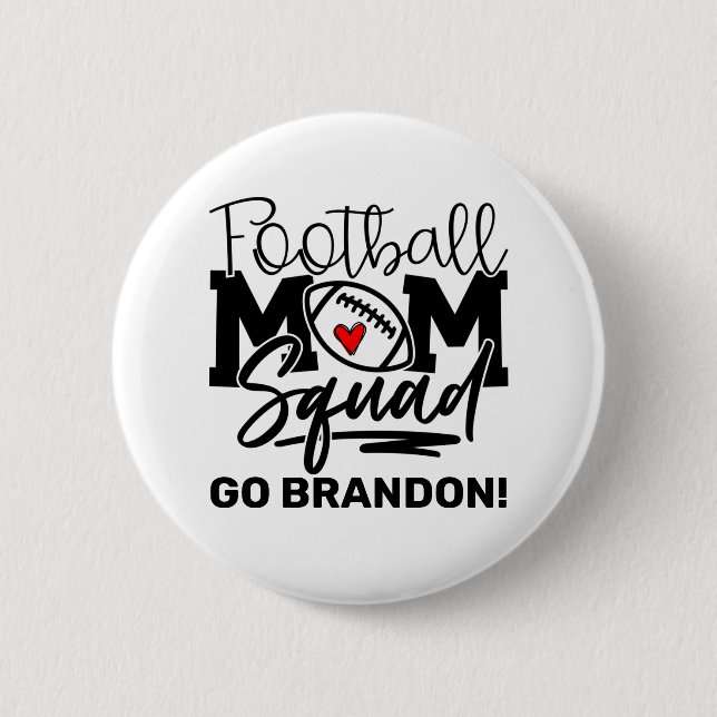 Personalisiert Football Mama Squad Button (Vorderseite)