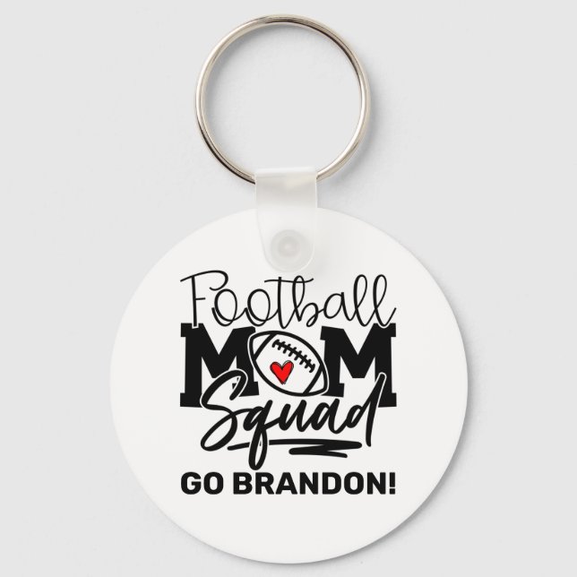 Personalisiert Football Mama Squad Schlüsselanhänger (Vorderseite)