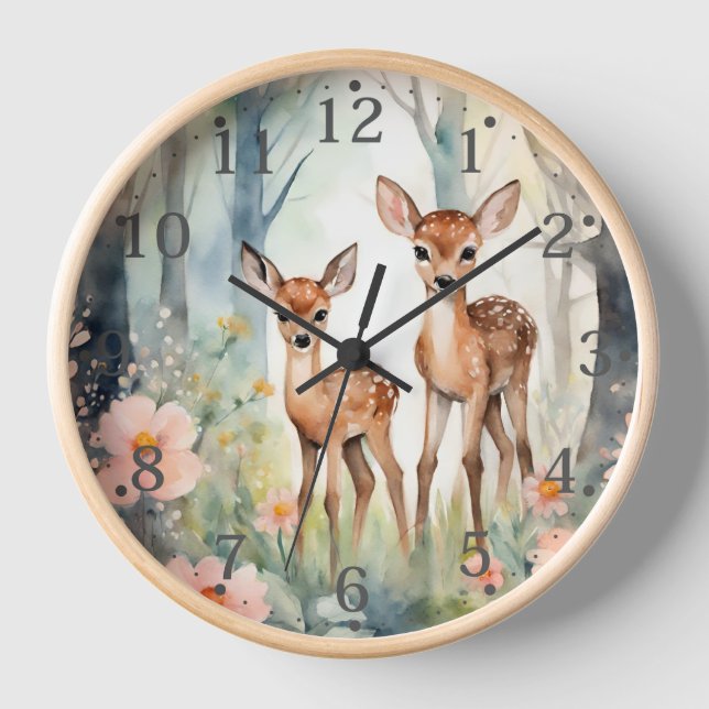 Personalisiert Forest Farest Wall Clock Uhr (Vorderseite)