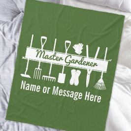 Personalisiert Forest Green Modern Master Gardener Fleecedecke