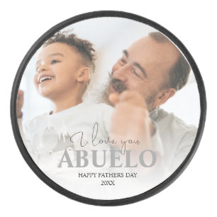 Personalisiert Foto Abuelo Eishockey Puck