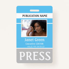 Personalisiert Foto ID Reporter Pressepass ID Blau Ausweis