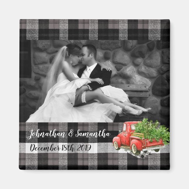 Personalisiert Foto Magnet XMAS Truck Baffalo Kari (Vorne)