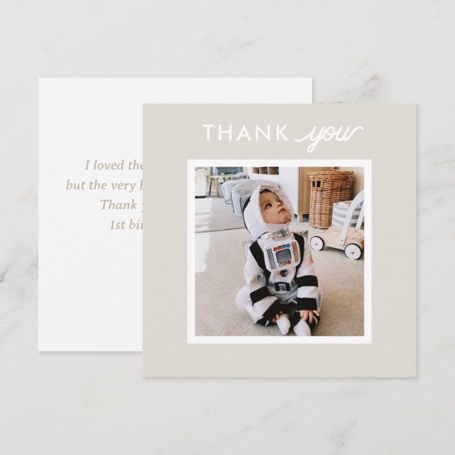 Personalisiert Foto Sun Kindergeburtstag Dankeskarte (Vorne/Hinten)