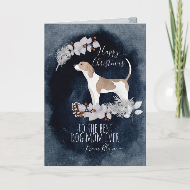 Personalisiert Fox Scent Hound Mama Weihnachten (Vorderseite)