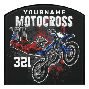 Personalisiert Freestyle Motocross Racing FMX Tric Türschild